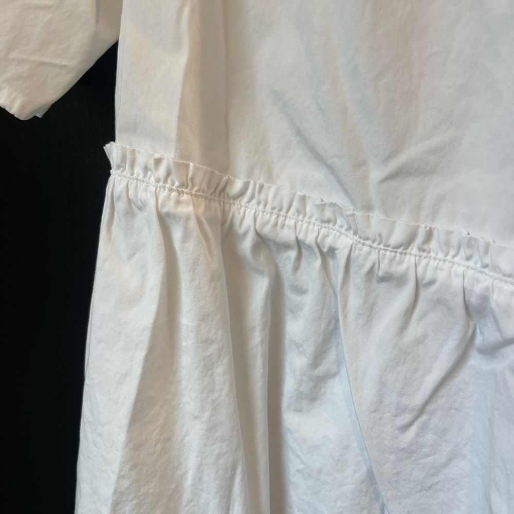 White Ruffled Women's Top - Picture 3 of 3